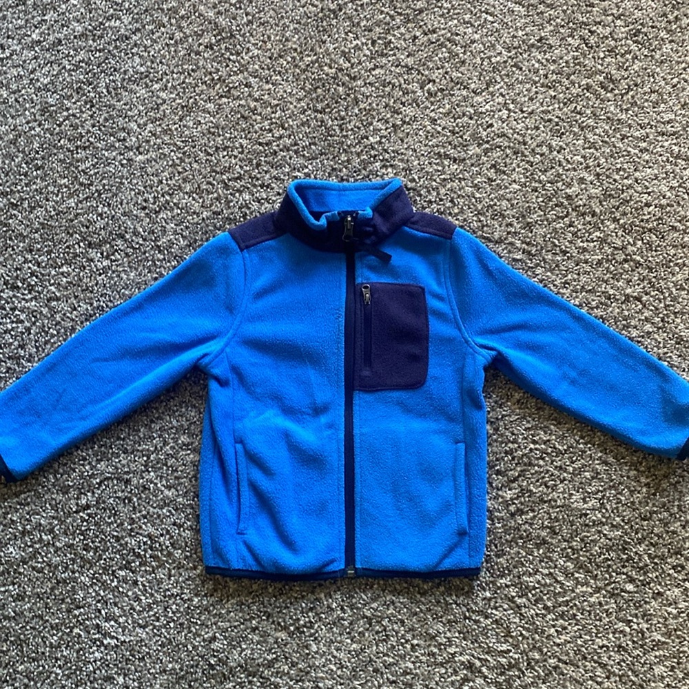 Blue, toddler boys fleece jacket. Size 3T